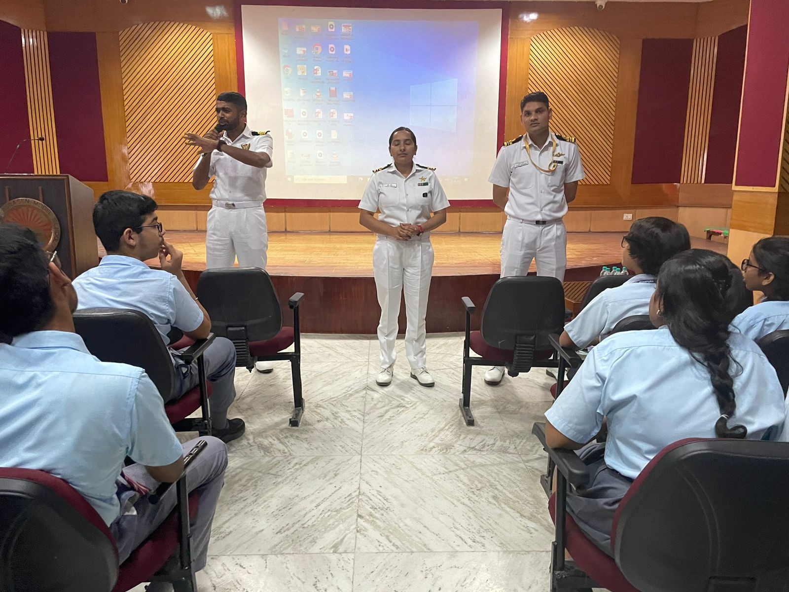 Workshop by Naval officers
